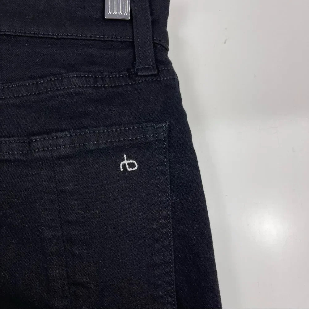 Rag & Bone Nina High Rise Skinny Jeans No Fade Black Women's Size 25 - Picture 6 of 9